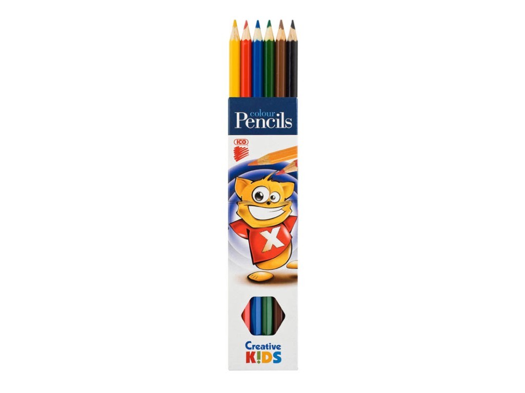 Creioane color Creative Kids 6 culori/set