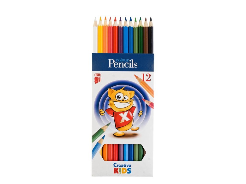 Creioane color Creative Kids, 12 culori/set