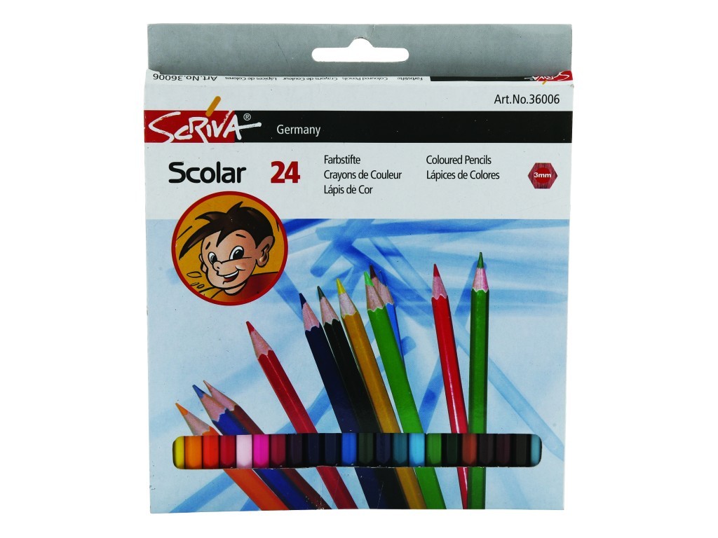 Creioane color Scriva 24 culori/set