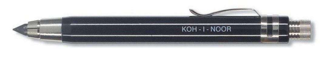 Creion mecanic metalic 5,6mm KOH-I-NOOR, negru