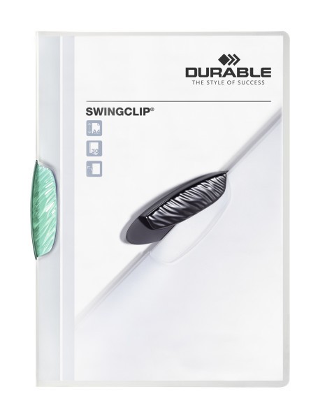 Dosar plastic cu clip Swingclip Durable, turcoaz