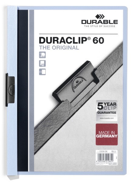 Dosar de prezentare Durable Duraclip Original, 60 coli, bleu