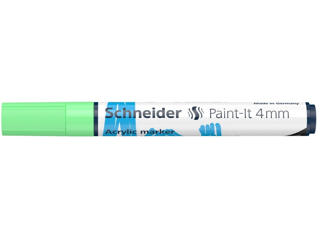 Marker cu vopsea acrilica Schneider Paint-It 320, varf rotund 4 mm, vernil