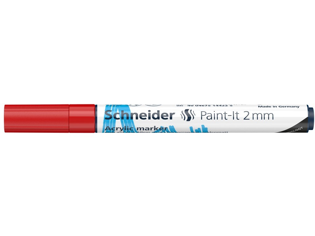 Marker cu vopsea acrilica Schneider Paint-It 310, varf rotund 2 mm, rosu