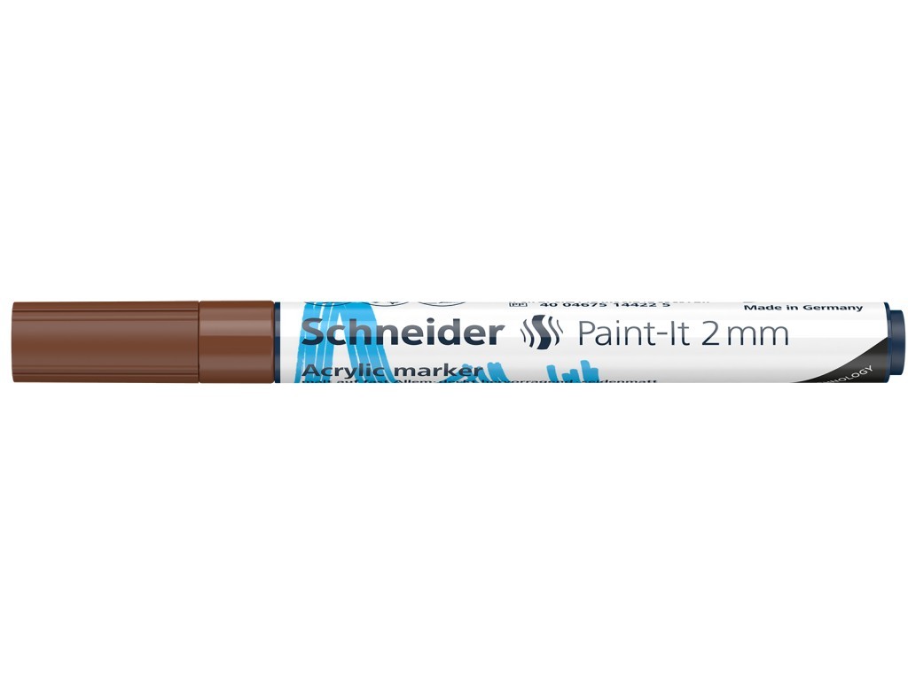 Marker cu vopsea acrilica Schneider Paint-It 310, varf rotund 2 mm, maro