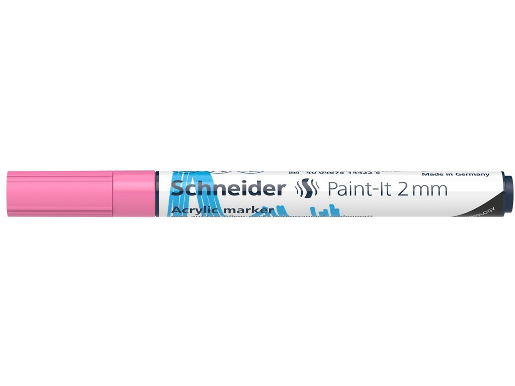 Marker cu vopsea acrilica Schneider Paint-It 310, varf rotund 2 mm, roz pal