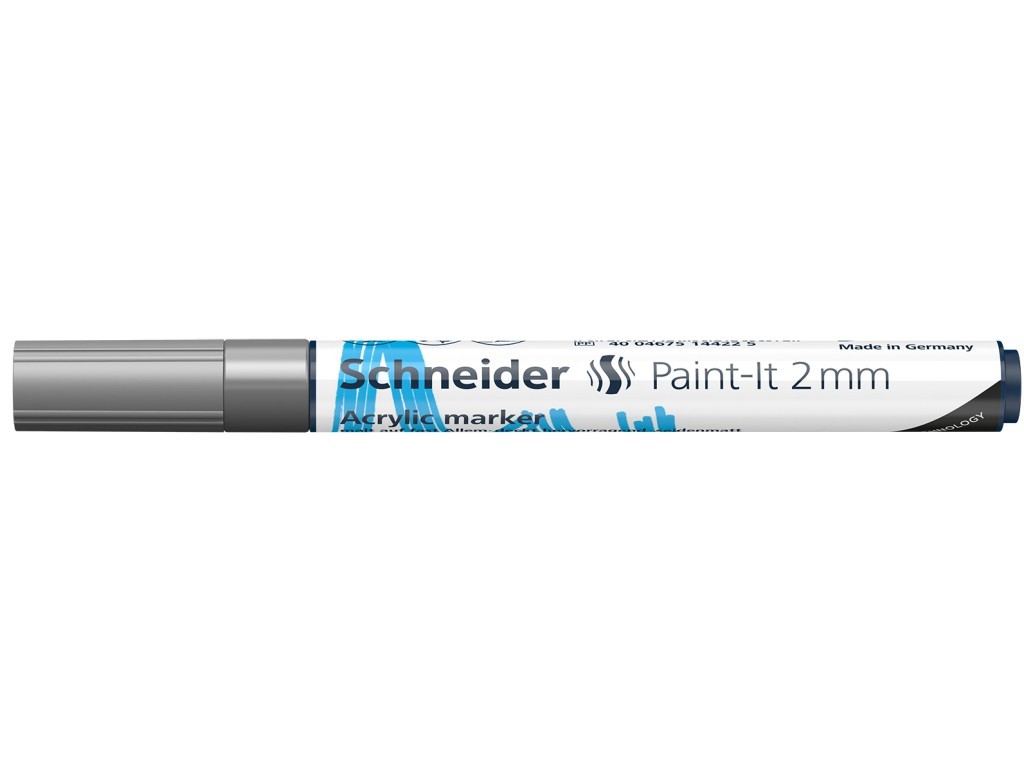 Marker cu vopsea acrilica Schneider Paint-It 310, varf rotund 2 mm, argintiu