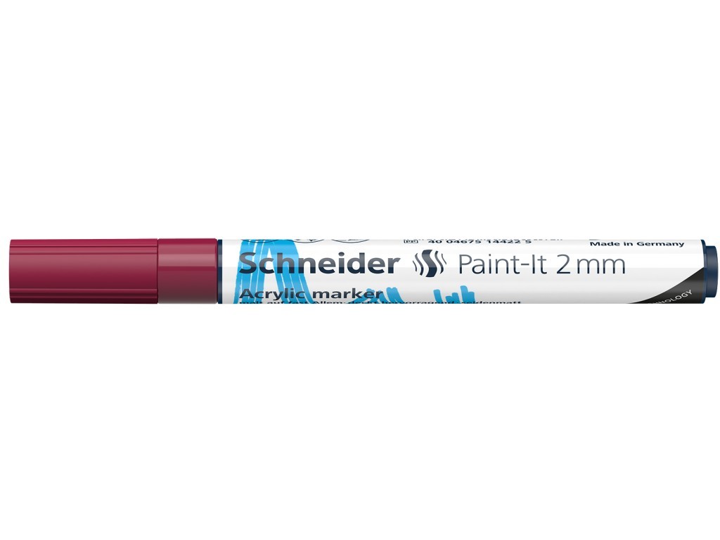 Marker cu vopsea acrilica Schneider Paint-It 310, varf rotund 2 mm, visiniu