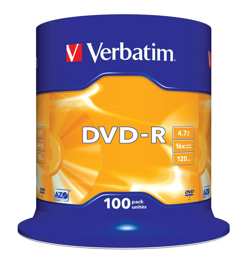 DVD-R VERBATIM 4.7 GB, 120 min, viteza 16x, Single Layer, spindle, 