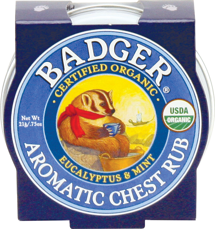 Mini balsam aromatic pentru desfundarea nasului si respiratie regulata, Chest Rub Badger, 21 g