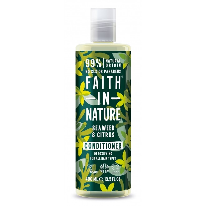 Balsam de par cu alge marine si citrice, pentru toate tipurile de par, Faith in Nature, 400 ml
