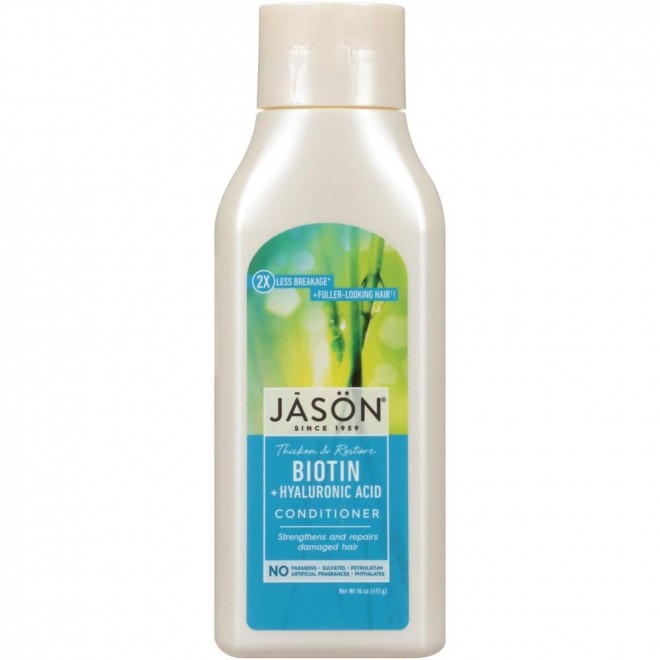 Balsam de par Biotin cu acid hialuronic pentru intarirea si repararea parului deteriorat, Jason, 473 ml
