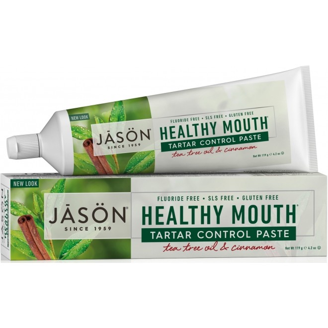 Pasta de dinti anti-placa si tartru, Healthy Mouth, pentru gingii iritate, Jason, 119 g