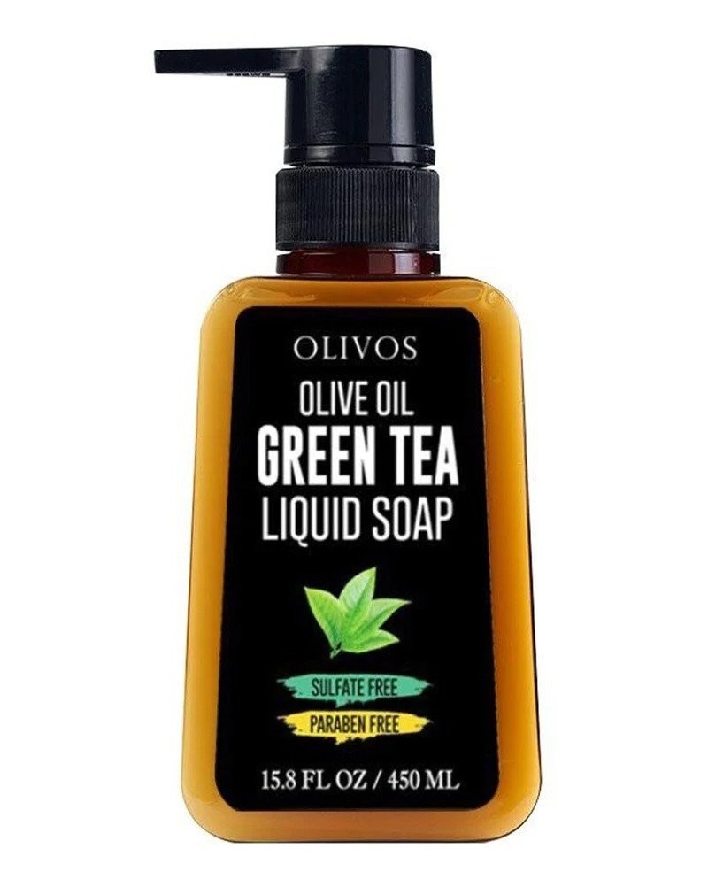 Sapun lichid calmant cu ulei de masline si ceai verde, Olivos, 450 ml
