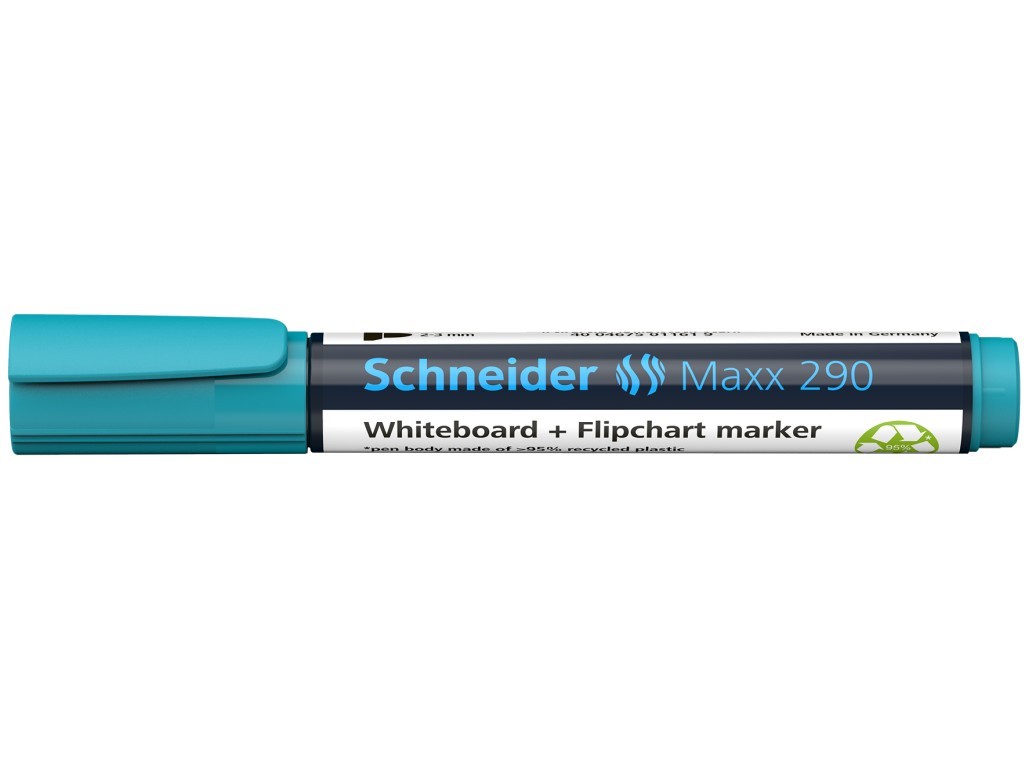 Marker SCHNEIDER Maxx 290, pentru tabla de scris+flipchart, varf rotund 2-3mm - turcoaz
