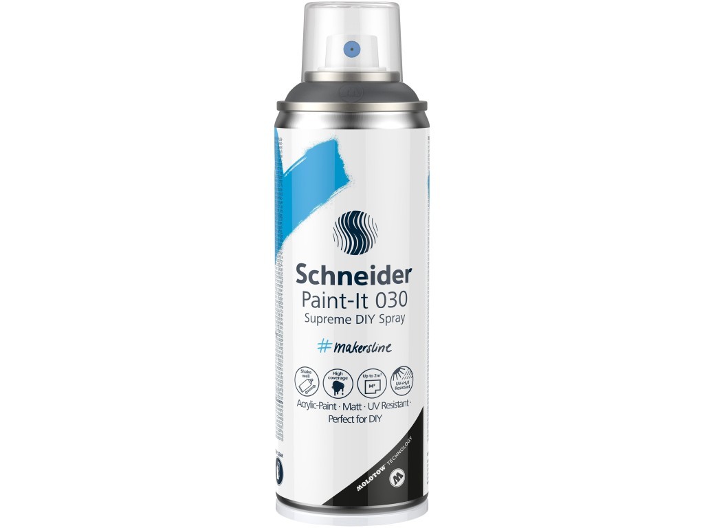 Spray cu vopsea Schneider Supreme DIY Paint-It 030, gri inchis