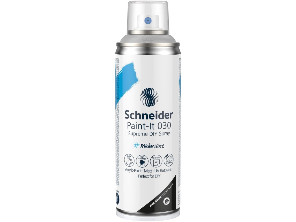Spray cu vopsea Schneider Supreme DIY Paint-It 030, argintiu