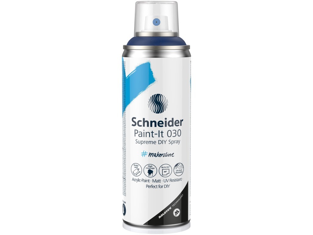 Spray cu vopsea Schneider Supreme DIY Paint-It 030, albastru inchis