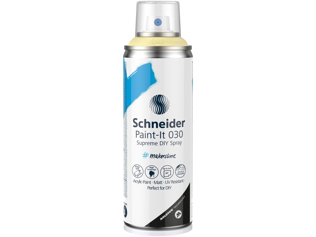 Spray cu vopsea Schneider Supreme DIY Paint-It 030, galben deschis