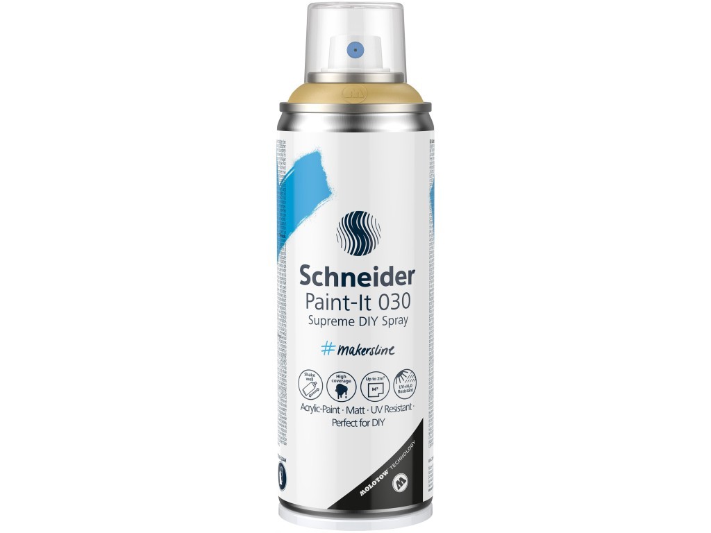Spray cu vopsea Schneider Supreme DIY Paint-It 030, auriu
