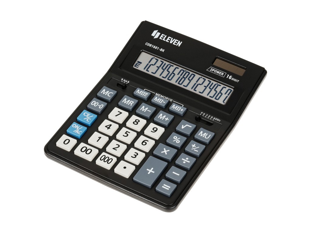 Calculator de birou 16 digiti, 205 x 155 x 35 mm, Eleven CDB1601-BK