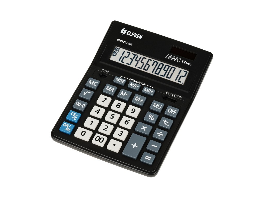 Calculator de birou 12 digiti, 205 x 155 x 35 mm, Eleven CDB1201-BK