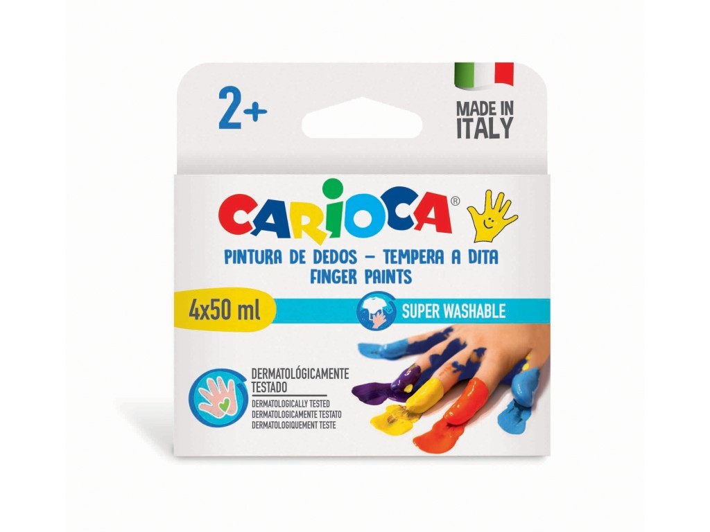 Acuarele Finger Paint Carioca 4x50 ml