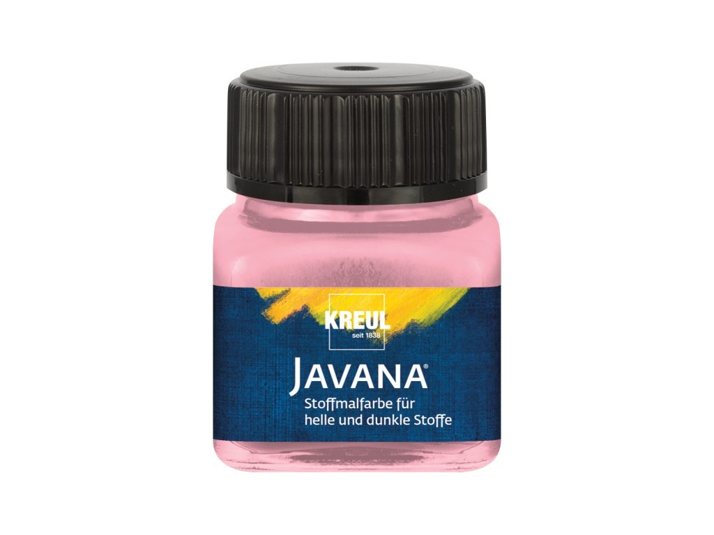 Vopsea pentru textile deschise si inchise la culoare Javana, 20 ml, roz