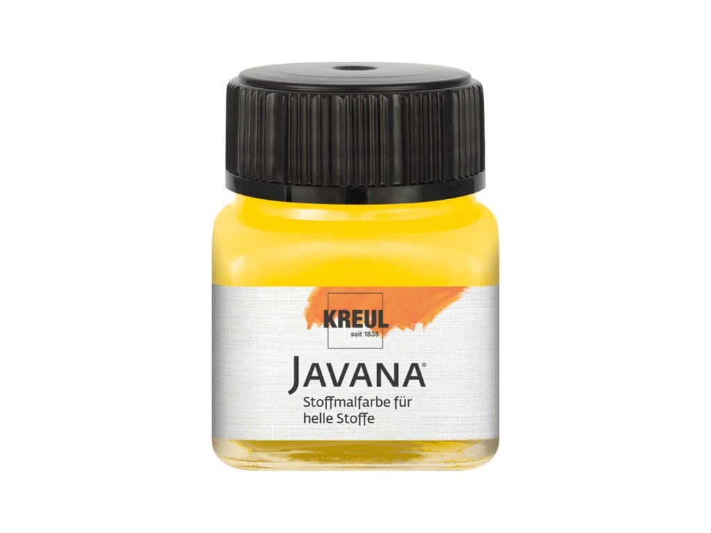 Vopsea pentru textile deschise la culoare Javana, 20 ml, galben auriu