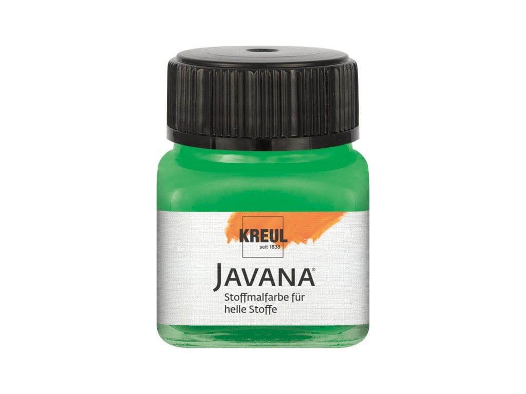Vopsea pentru textile deschise la culoare Javana, 20 ml, verde briliant