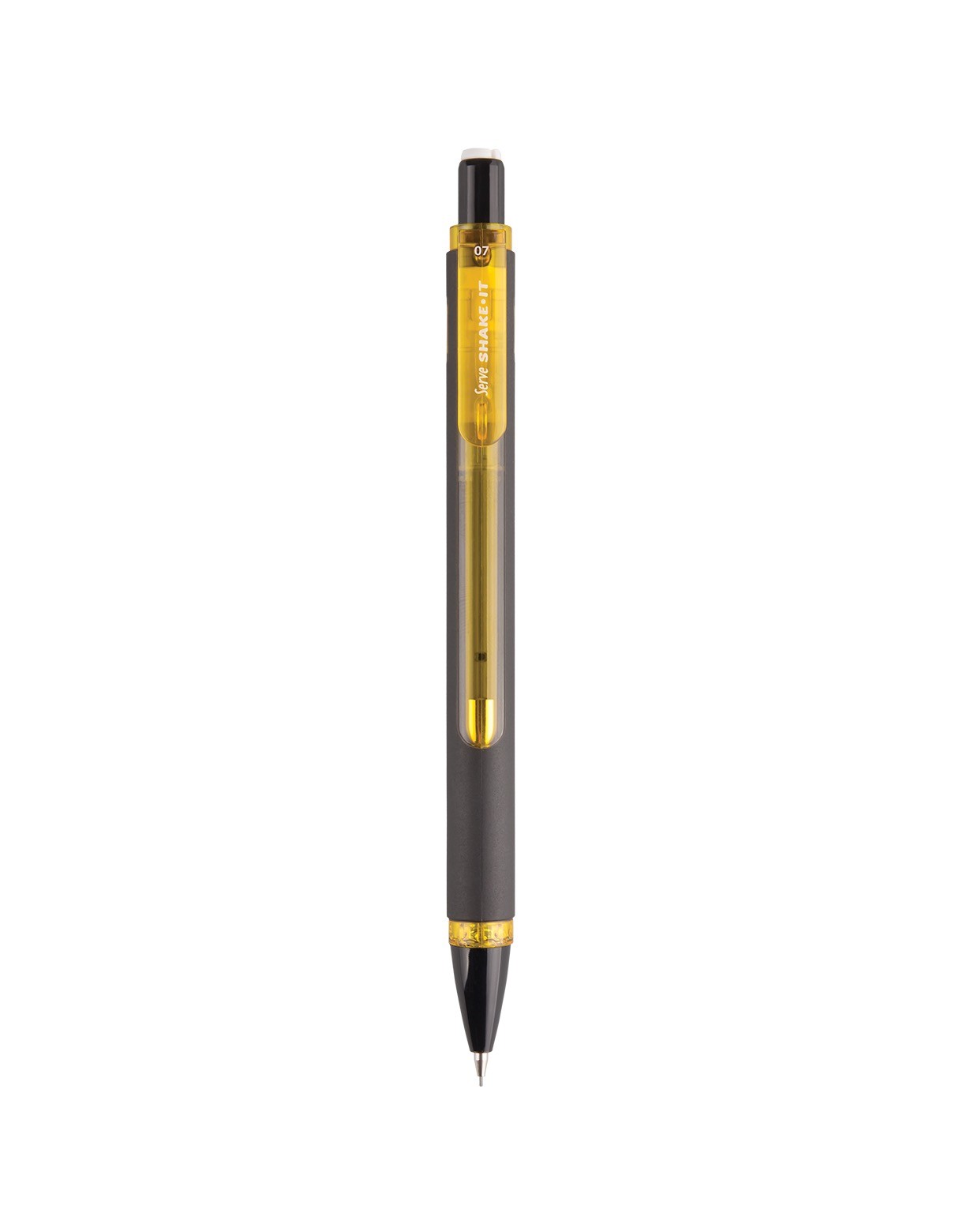 Creion mecanic SERVE SHAKE-IT 0,5mm, negru/galben