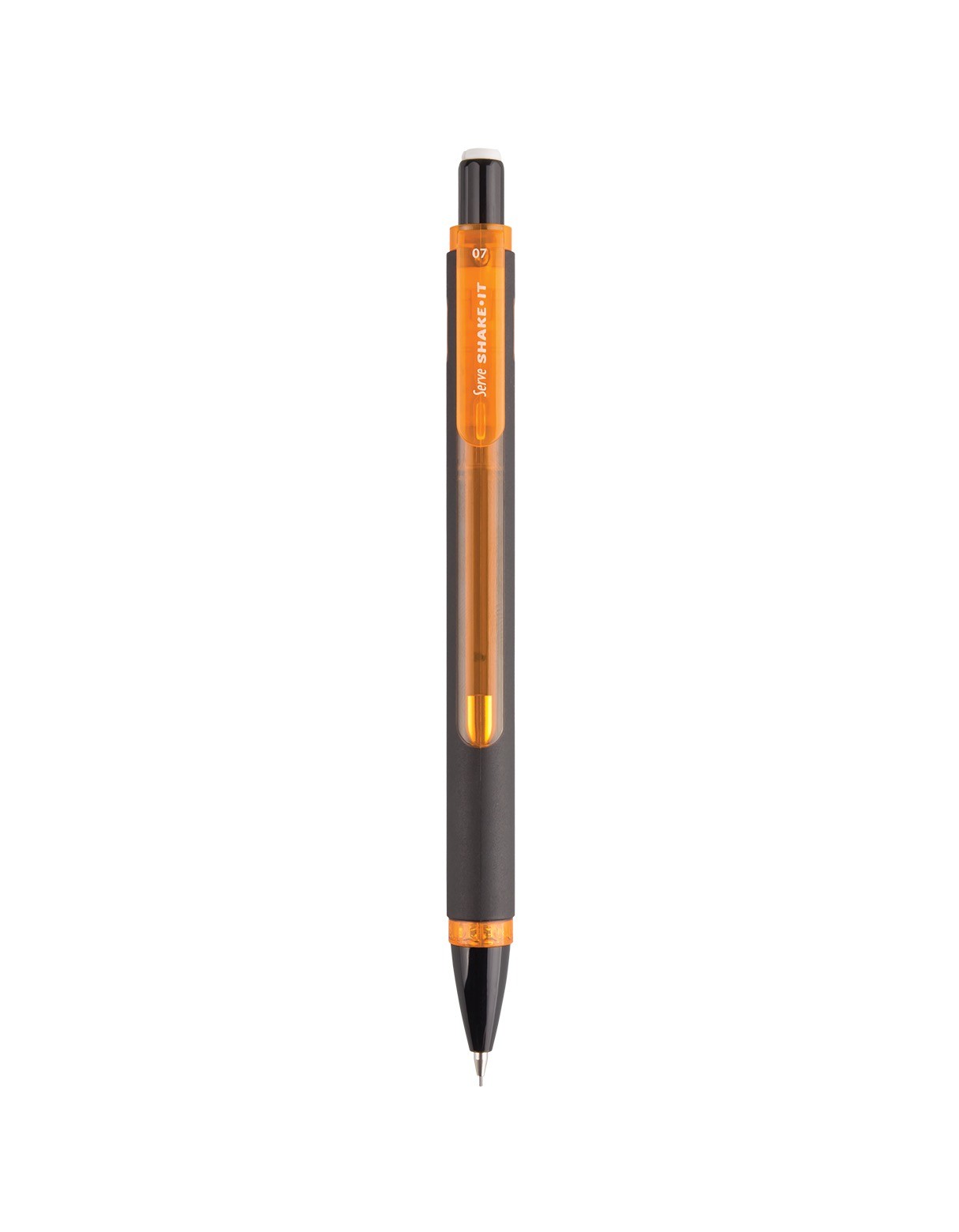 Creion mecanic SERVE SHAKE-IT 0,5mm, negru/portocaliu