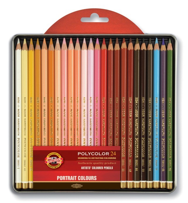 Set 24 creioane colorate KOH-I-NOOR POLYCOLOR, portrait