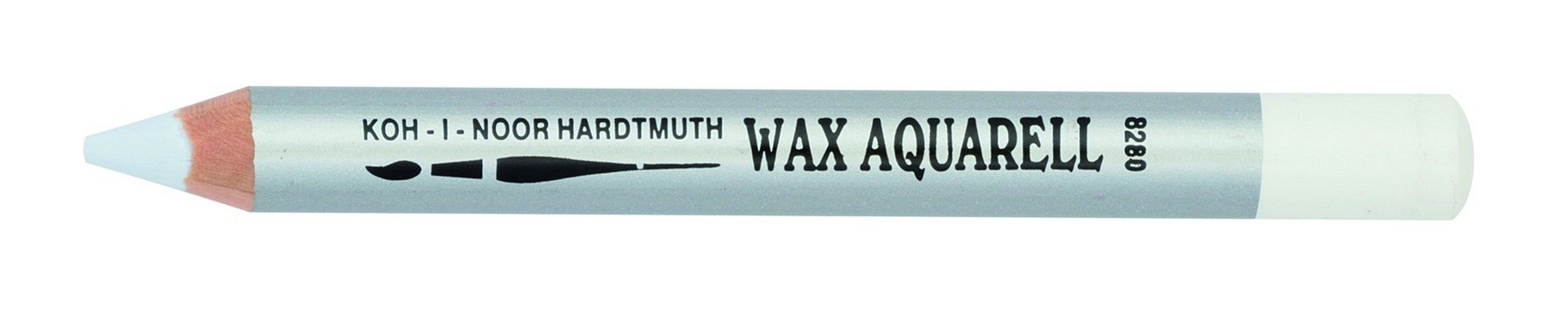 Creion colorat cerat Wax Aquarell KOH-I-NOOR, alb