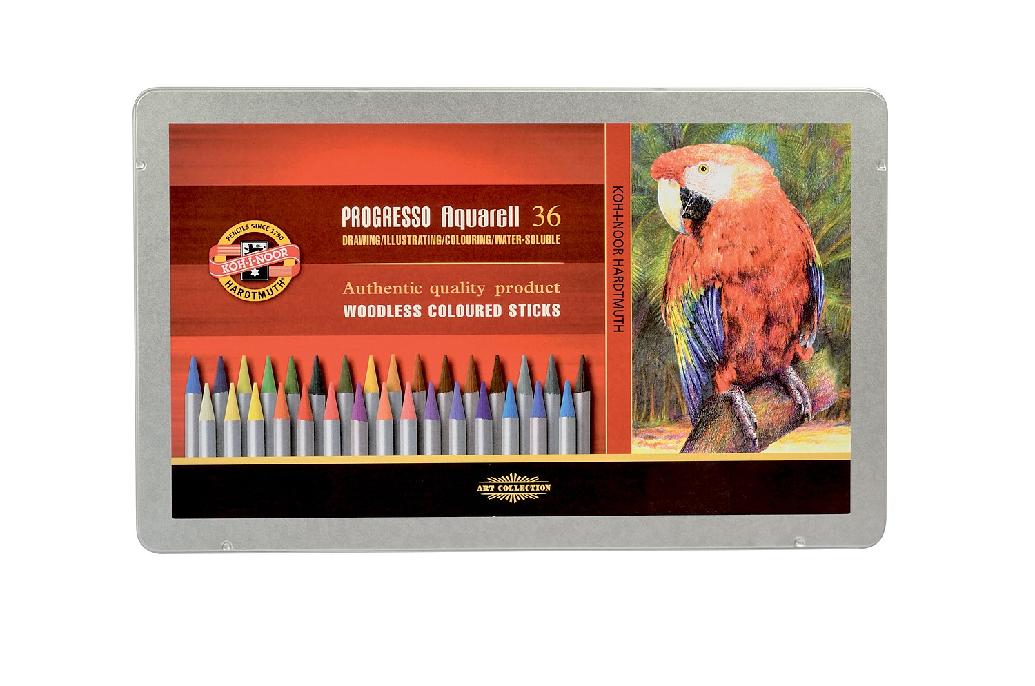 Set 36 creioane colorate fara lemn PROGRESSO AQUARELL KOH-I-NOOR