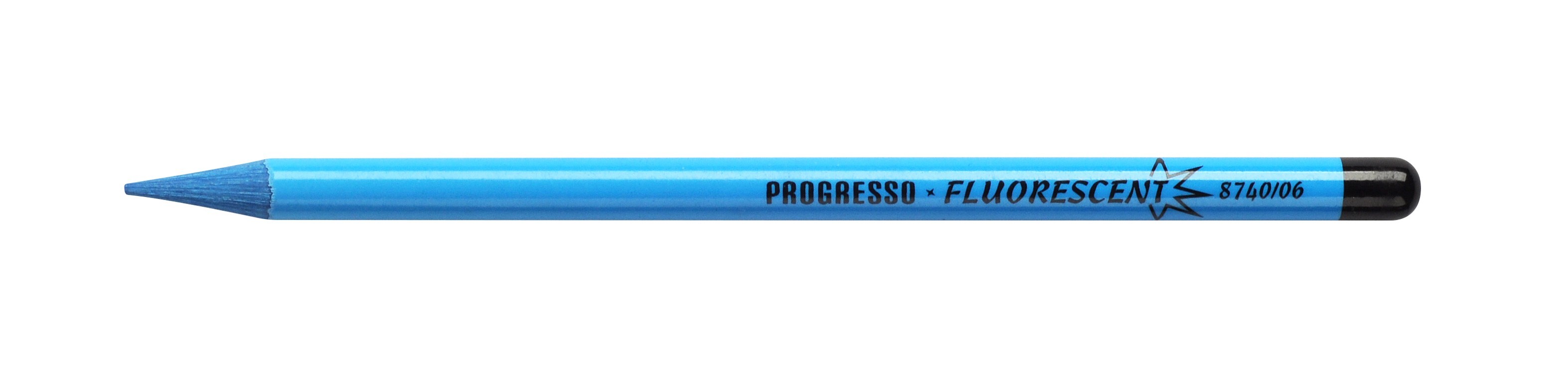 Creion colorat fara lemn KOH-I-NOOR PROGRESSO, albastru fluorescent