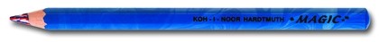 Creion colorat cu mina in 3 culori KOH-I-NOOR MAGIC JUMBO AMERICA BLUE