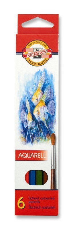 Set 6 creioane colorate KOH-I-NOOR Aquarell PESTI