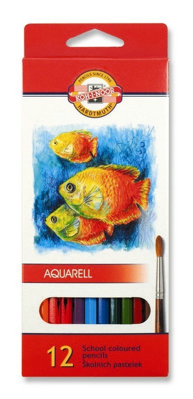 Set 12 creioane colorate KOH-I-NOOR Aquarell PESTI