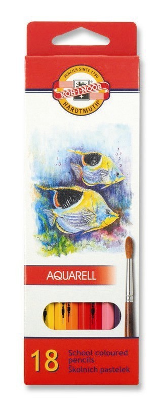 Set 18 creioane colorate KOH-I-NOOR Aquarell PESTI