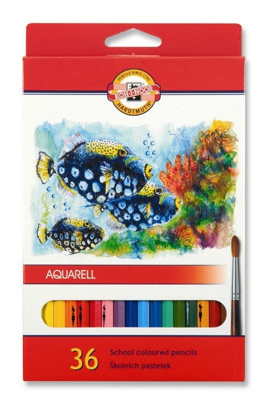 Set 36 creioane colorate KOH-I-NOOR Aquarell PESTI