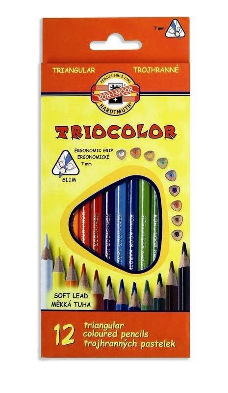 Set 12 creioane colorate KOH-I-NOOR TRIOCOLOR