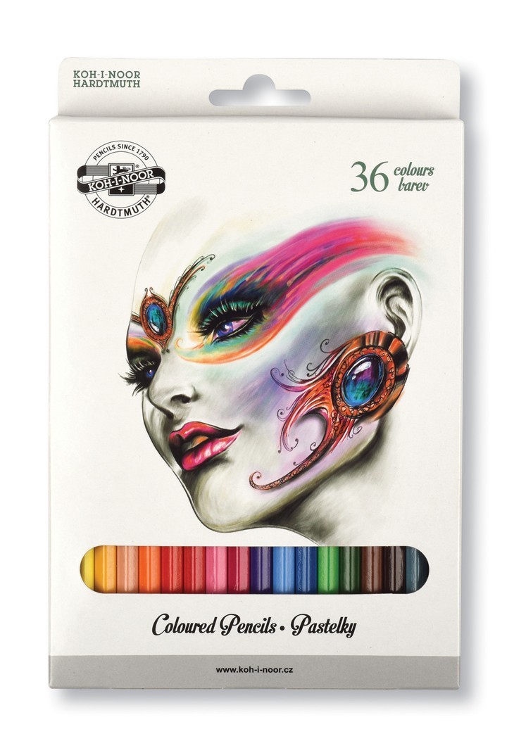 Set 36 creioane colorate KOH-I-NOOR FANTASY