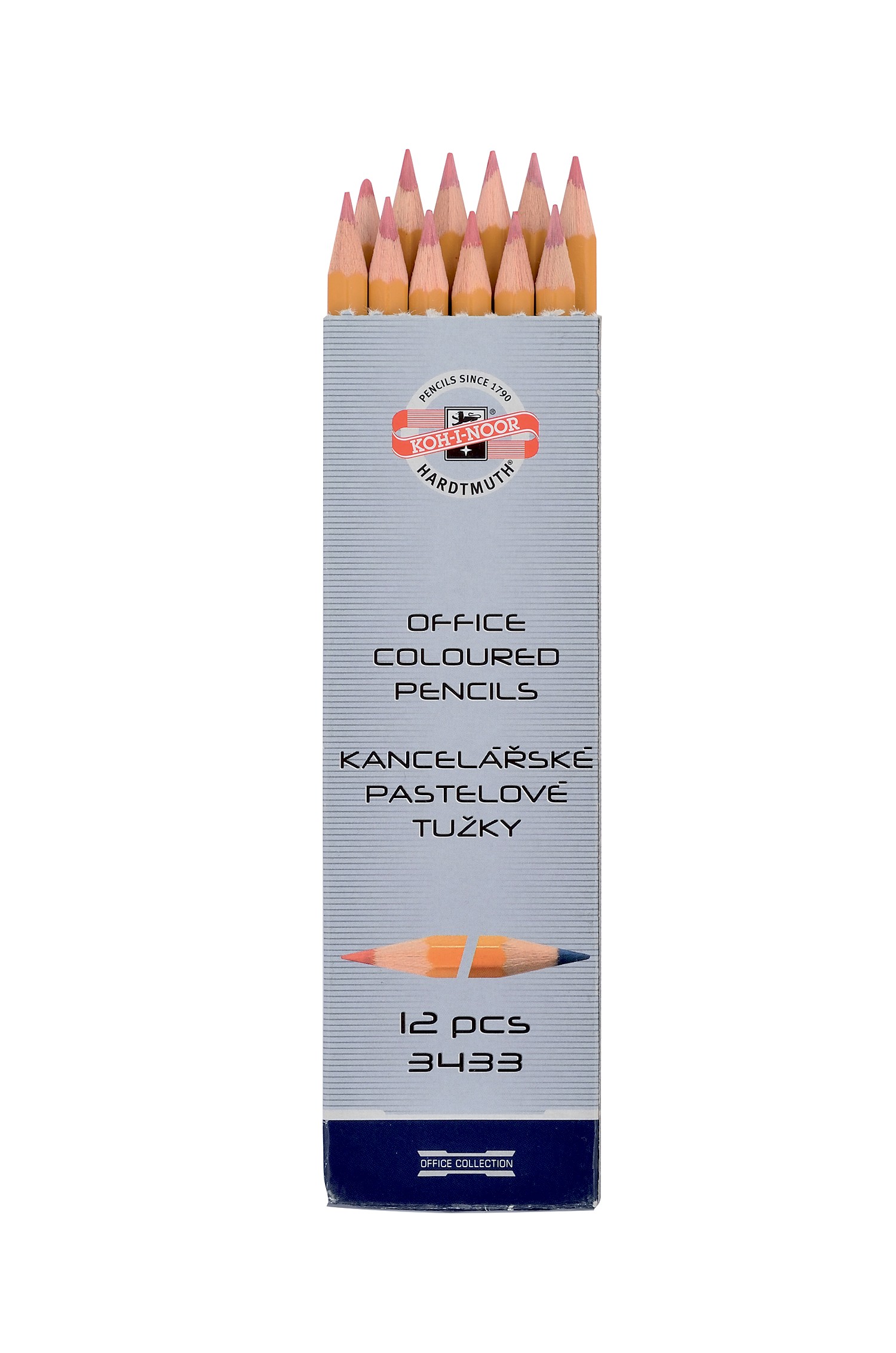 Creion bicolor ROSU-ALBASTRU, 12 buc/set