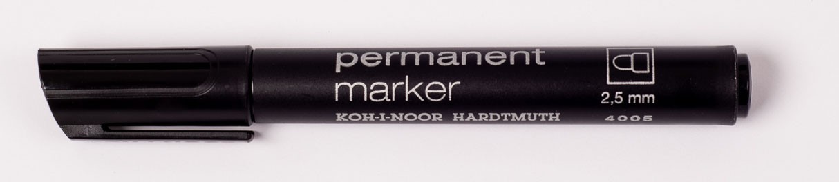 Marker permanent negru KOH-I-NOOR, 10 buc/set