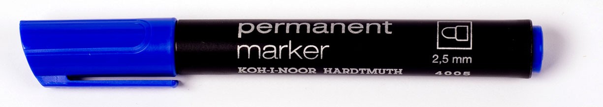 Marker permanent albastru KOH-I-NOOR, 10 buc/set
