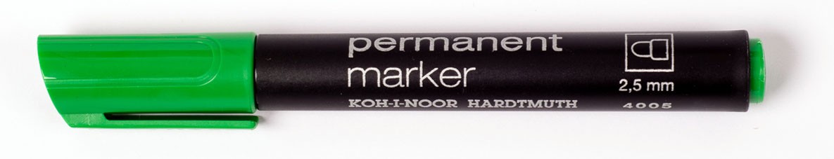 Marker permanent verde KOH-I-NOOR, 10 buc/set