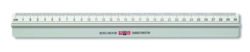 Rigla metal cu maner KOH-I-NOR 30 cm