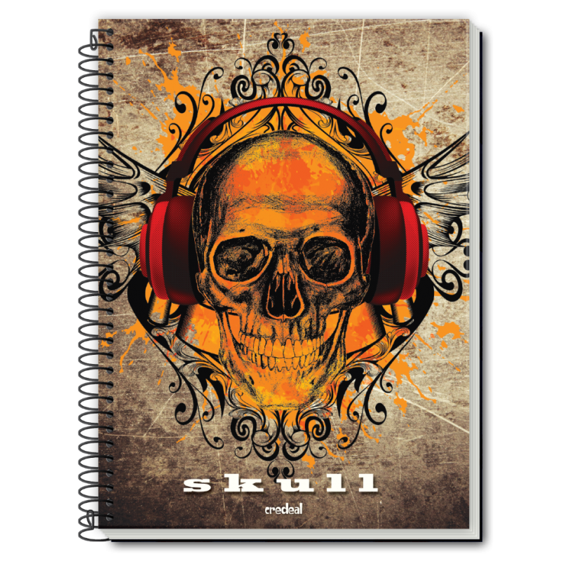 Caiet spira metal SKULL IS COOLTURE 320 pagini