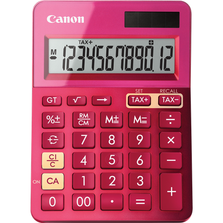Calculator de birou Canon LS-123K, 12 digits, roz